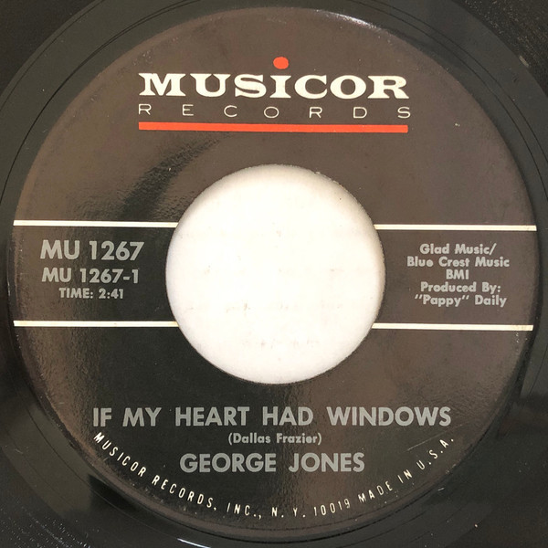 George Jones (2) - If My Heart Had Windows (7", Single)