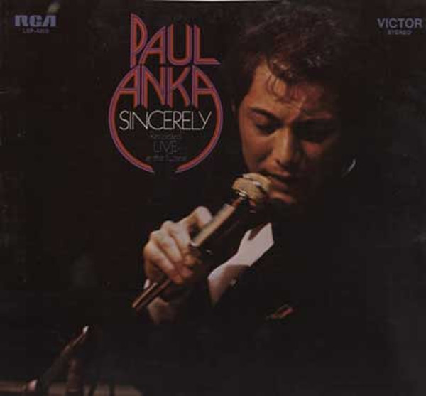 Paul Anka - Sincerely (LP, Album)