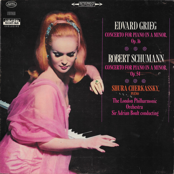 Grieg*, Schumann* - Shura Cherkassky, London Philharmonic Orchestra*, Sir Adrian Boult - Piano Concerto In A Minor Op. 16 / Piano Concerto In A Minor Op.54 (LP, Album)