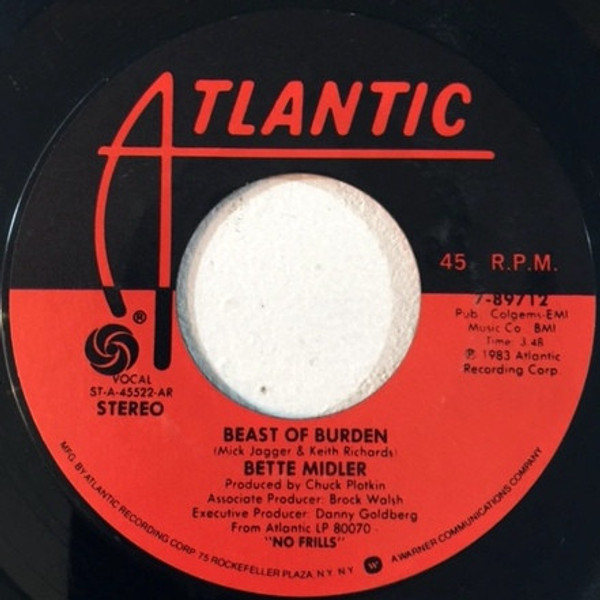 Bette Midler - Beast Of Burden (7", Single, AR)