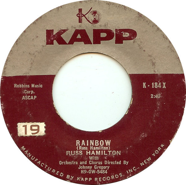 Russ Hamilton - Rainbow / We Will Make Love - Kapp Records - K-184X - 7", Single 734858201