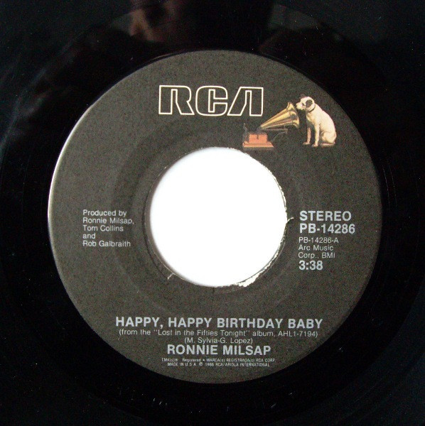 Ronnie Milsap - Happy, Happy Birthday Baby (7")