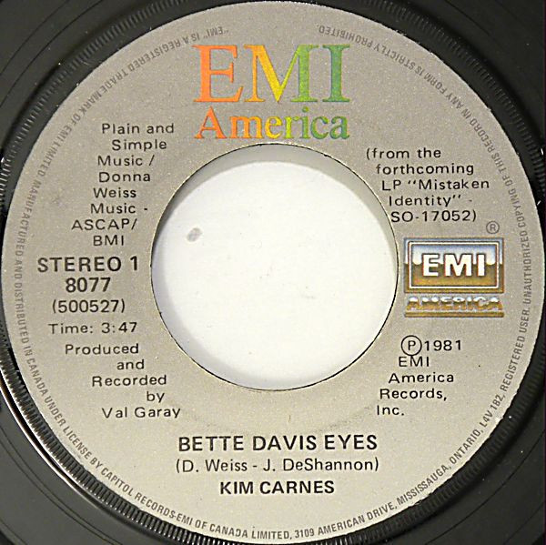 Kim Carnes - Bette Davis Eyes (7", Single)