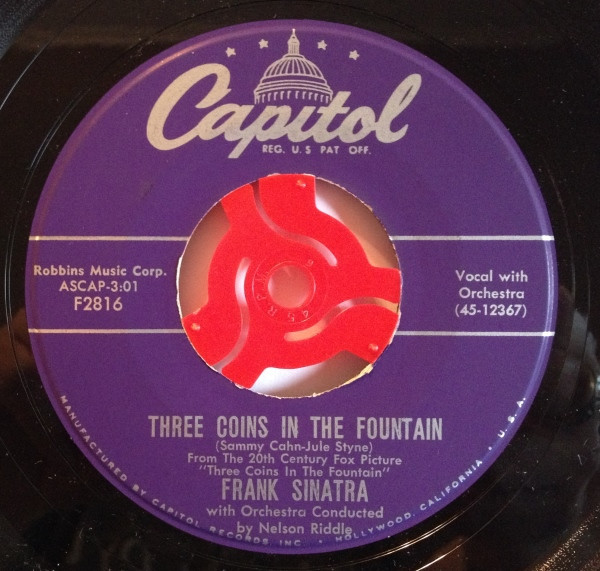 Frank Sinatra - Three Coins In The Fountain (7", Los)