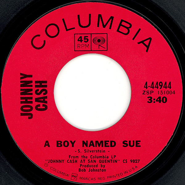 Johnny Cash - A Boy Named Sue / San Quentin - Columbia - 4-44944 - 7", Single, Styrene, Pit 751230258