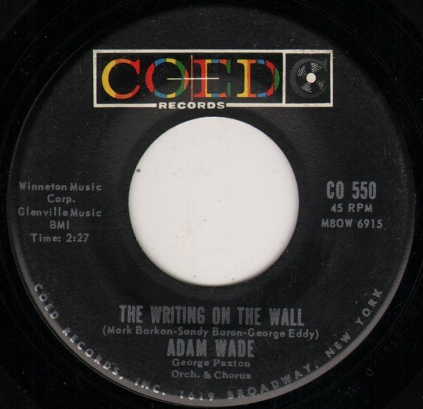 Adam Wade (2) - The Writing On The Wall (7")