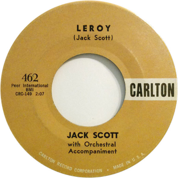 Jack Scott - Leroy / My True Love (7", Single, Scr)