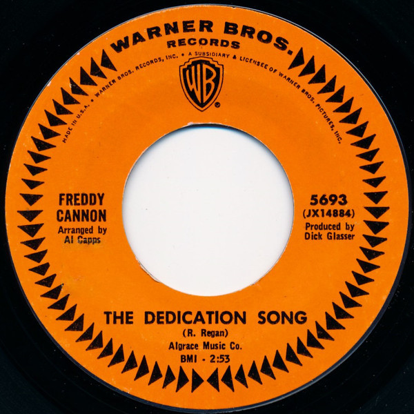 Freddy Cannon - The Dedication Song / Come On, Come On (7", Single)
