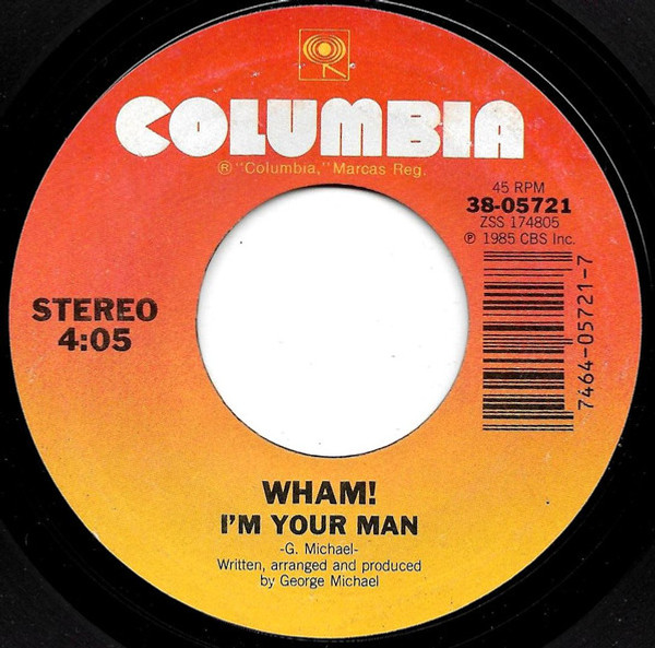 Wham! - I'm Your Man (7", Single, Styrene, Car)