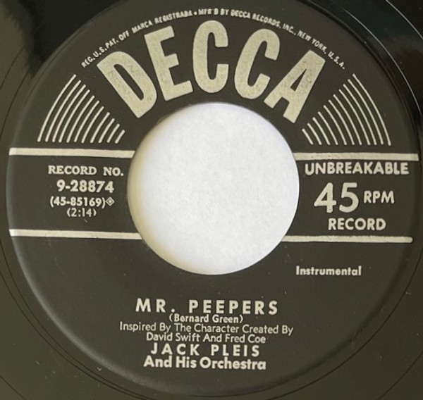 Jack Pleis And His Orchestra - Mr. Peepers (7", Single)