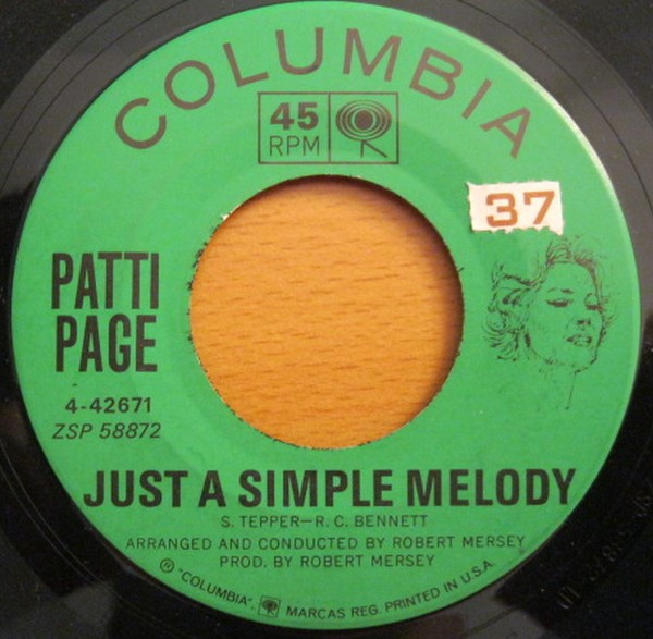 Patti Page - Just A Simple Melody (7", Single)