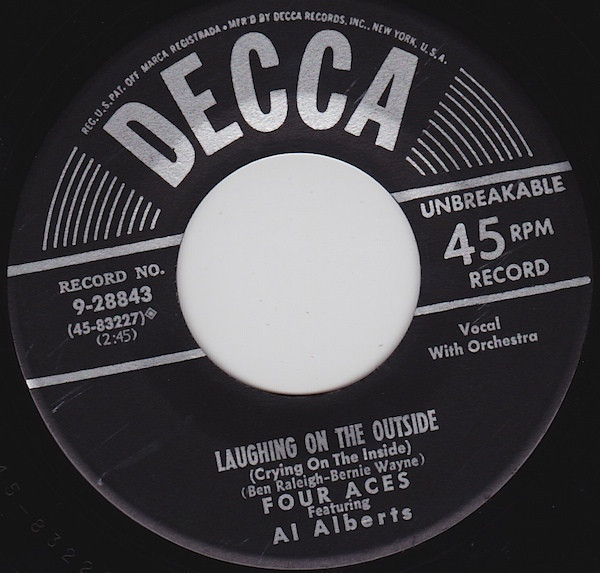 Four Aces* Featuring Al Alberts - Laughing On The Outside / I've Been Waiting A Lifetime (7")