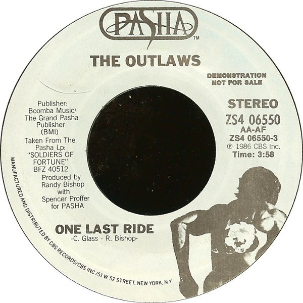 The Outlaws* - One Last Ride (7", Promo)