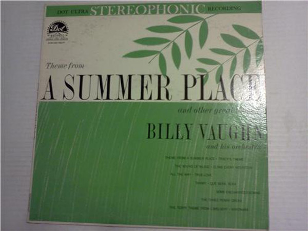 Billy Vaughn And His Orchestra - Theme From A Summer Place (LP, Album)