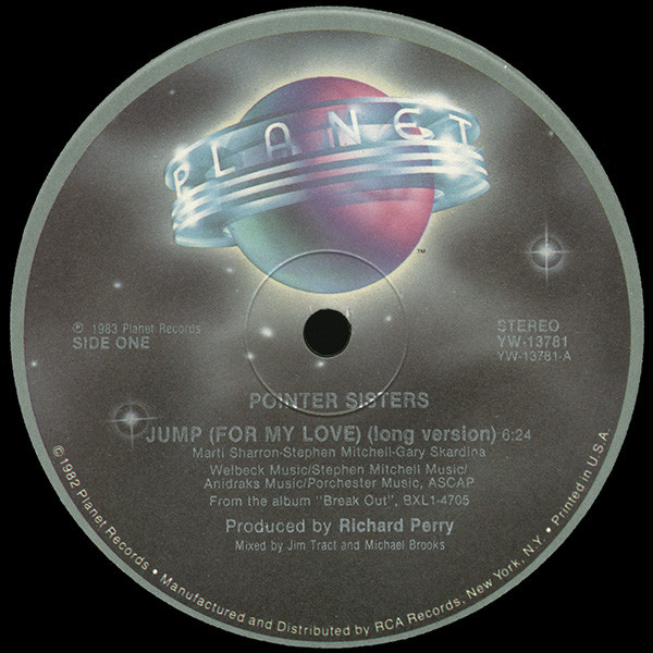 Pointer Sisters - Jump (For My Love) (12", Single)