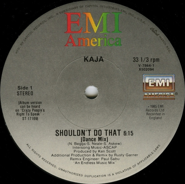 Kaja - Shouldn't Do That (12", Single)