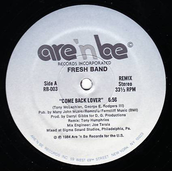 Fresh Band - Come Back Lover (Remix) (12")