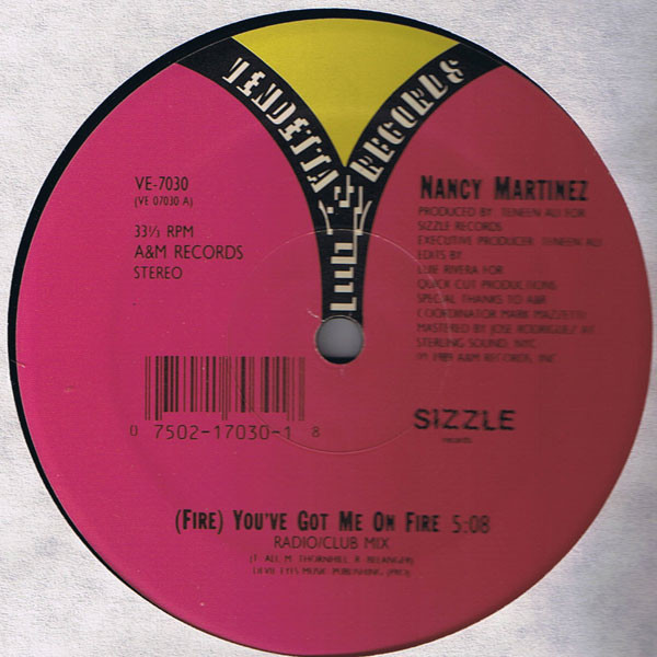 Nancy Martinez - (Fire) You've Got Me On Fire (12")
