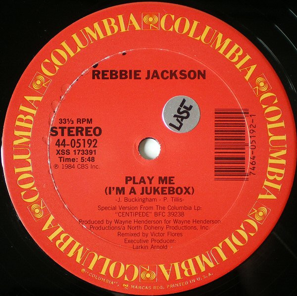 Rebbie Jackson - Play Me (I'm A Jukebox) (12")