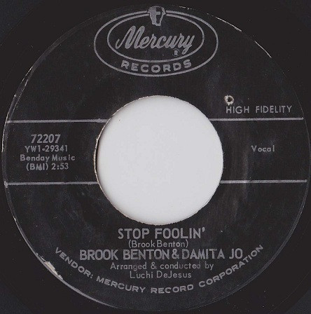 Brook Benton & Damita Jo - Stop Foolin (7", Single)