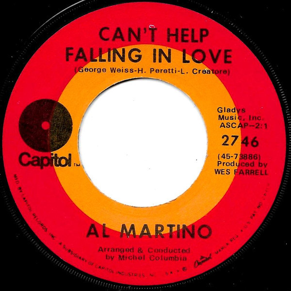 Al Martino - Can't Help Falling In Love (7")