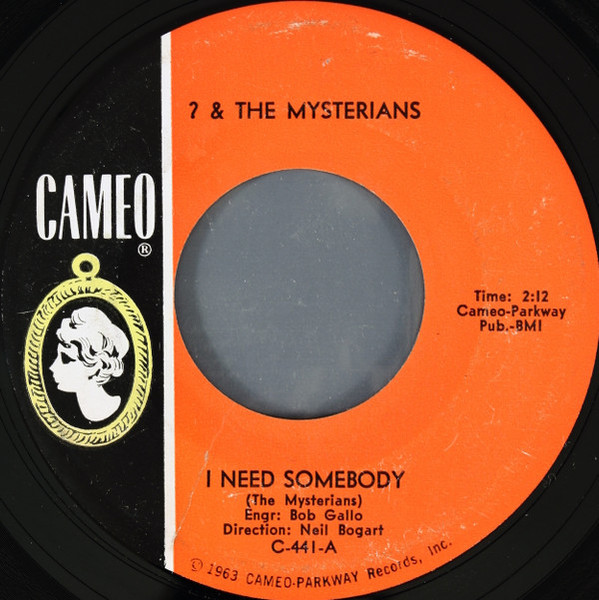 ? & The Mysterians - I Need Somebody (7", Single, Mono)