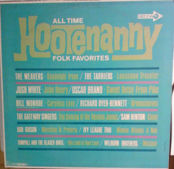 Various - All Time Hootenanny Folk Favorites (LP, Comp, Mono)