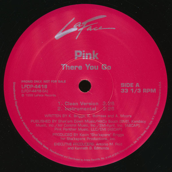 Pink!* - There You Go (12", Promo)