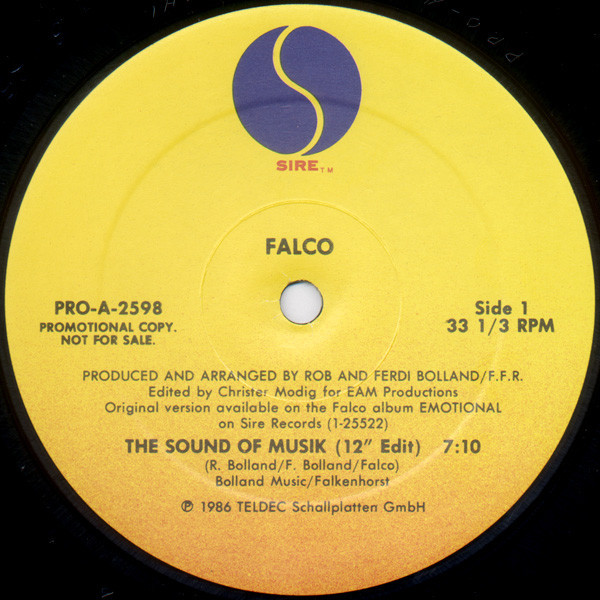 Falco - The Sound Of Musik (12", Promo)