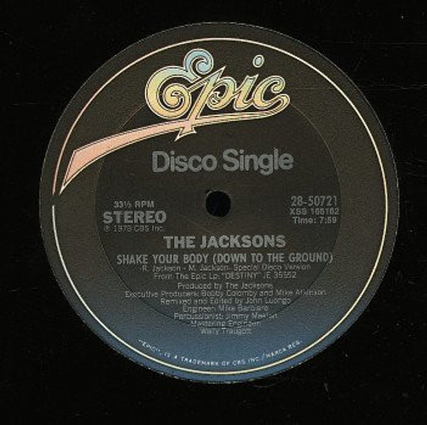 The Jacksons - Shake Your Body (Down To The Ground) (12", Single)