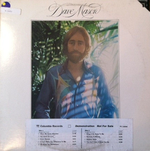 Dave Mason - Dave Mason - Columbia - PC 33096 - LP, Album, Promo 847913497