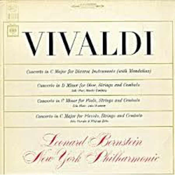 Vivaldi*, Leonard Bernstein, New York Philharmonic* - Four Concertos (LP)