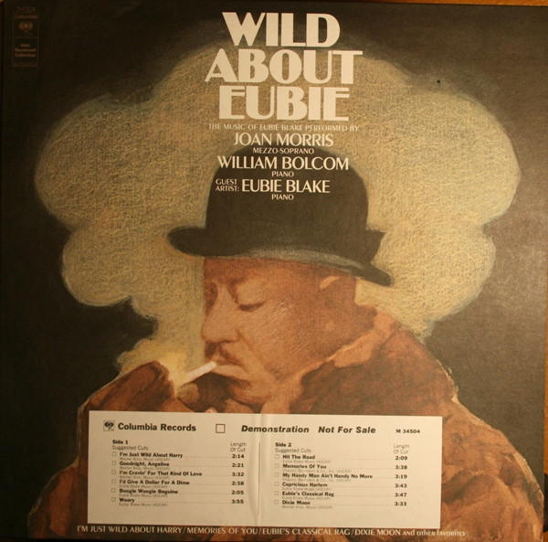 Joan Morris / William Bolcom Guest Artist Eubie Blake - Wild About Eubie (LP, Album, Promo)