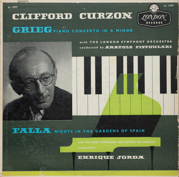 Grieg*, Falla*, Clifford Curzon, London Symphony Orchestra*, Anatole Fistoulari, New Symphony Orchestra Of London*, Enrique Jorda* - Piano Concerto / Nights In The Gardens Of Spain (LP)