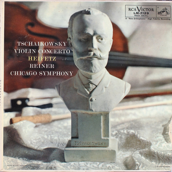 Tschaikowsky*, Heifetz*, Chicago Symphony Orchestra*, Reiner* - Concerto in D, Op. 35 (LP, Album, Mono)