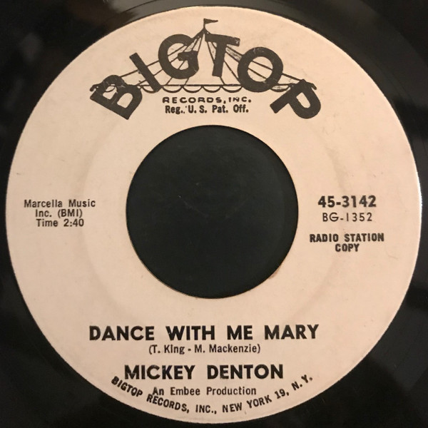 Mickey Denton - Dance With Me Mary (7", Promo)