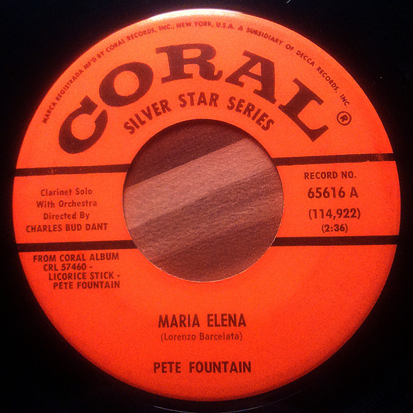 Pete Fountain - Maria Elena / Put On Your Old Grey Bonnet (7", Single)