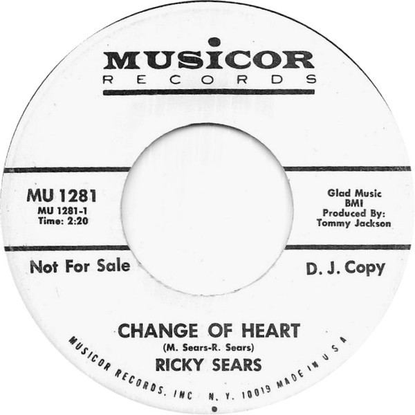 Ricky Sears (2) - Change of Heart (7", Promo)