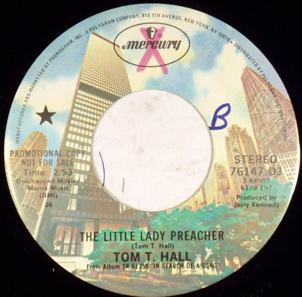 Tom T. Hall - The Little Lady Preacher (7", Single, Promo)