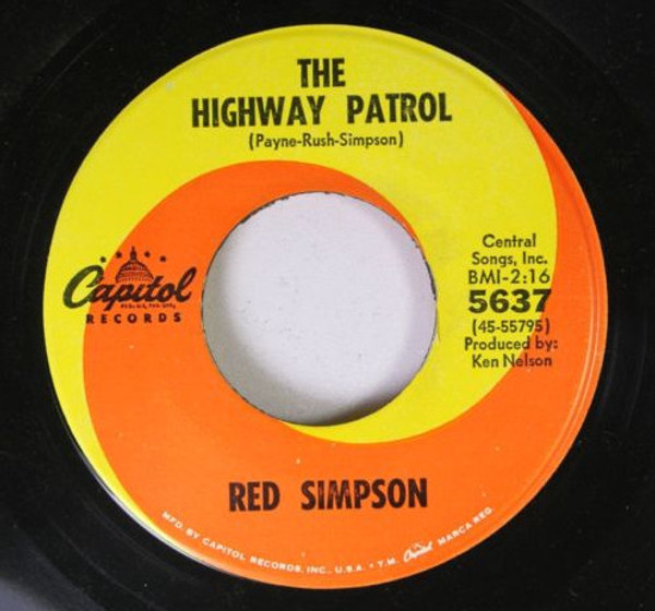 Red Simpson - The Highway Patrol (7", Single)