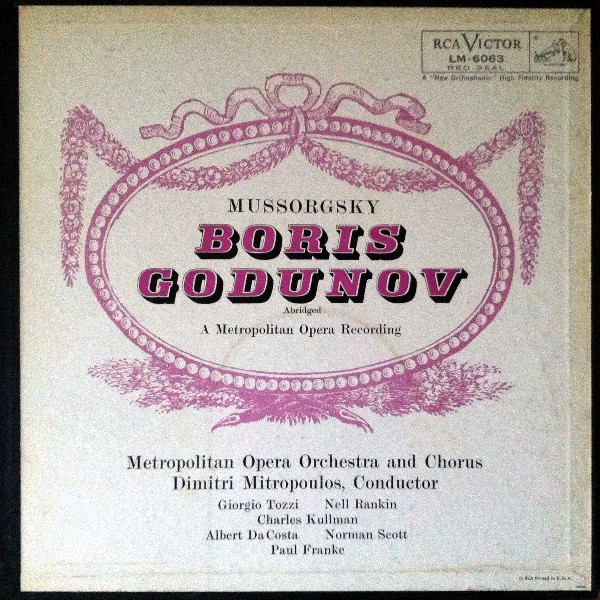 Mussorgsky* - Metropolitan Opera Orchestra*  And Chorus*, Dimitri Mitropoulos - Boris Godunov (Abridged) (2xLP, RE)