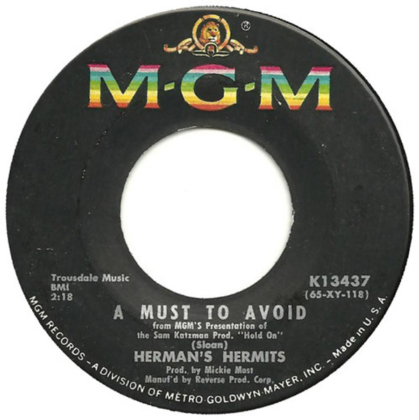 Herman's Hermits - A Must To Avoid  - MGM Records - K13437 - 7", Single 886637339