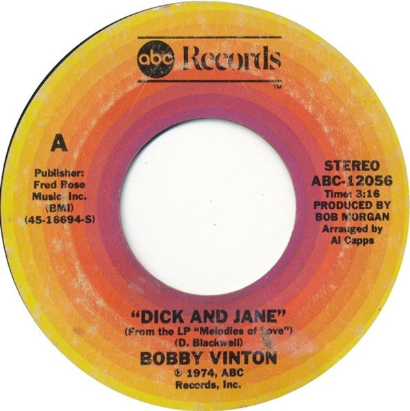 Bobby Vinton - Dick And Jane / Beer Barrel Polka - ABC Records - ABC-12056 - 7", Single, Ter 887059301