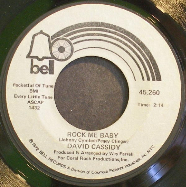 David Cassidy - Rock Me Baby / Two Time Loser (7", Single)