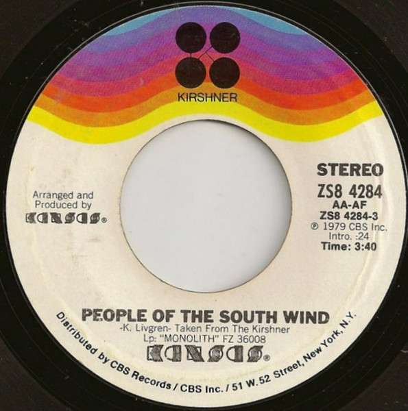 Kansas (2) - People Of The South Wind (7", Single)