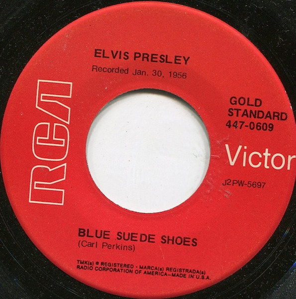 Elvis Presley - Blue Suede Shoes / Tutti Frutti (7", Single, RE)