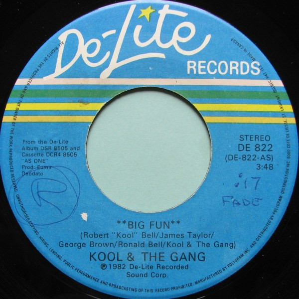 Kool & The Gang - Big Fun - De-Lite Records - DE 822 - 7", Single 887624126