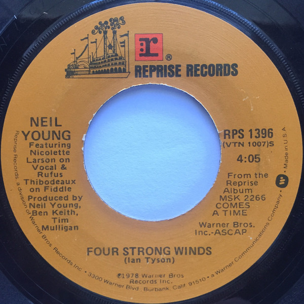 Neil Young - Four Strong Winds (7", Single)