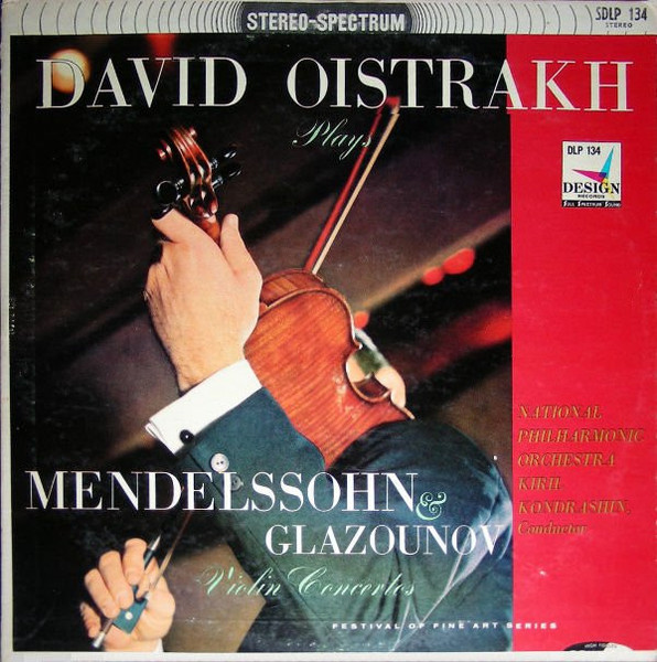 David Oistrakh* - Plays Mendelssohn & Glazunov Violin Concertos (LP, Album)