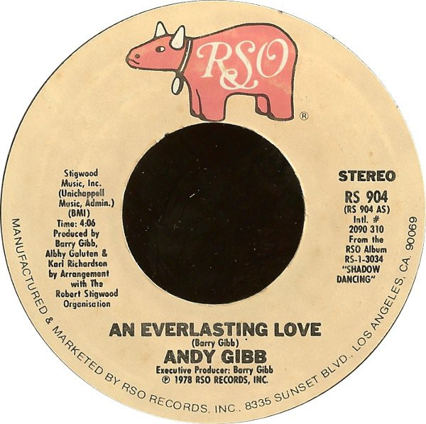 Andy Gibb - An Everlasting Love - RSO - RS 904 - 7", Single, Styrene, Pit 889179529